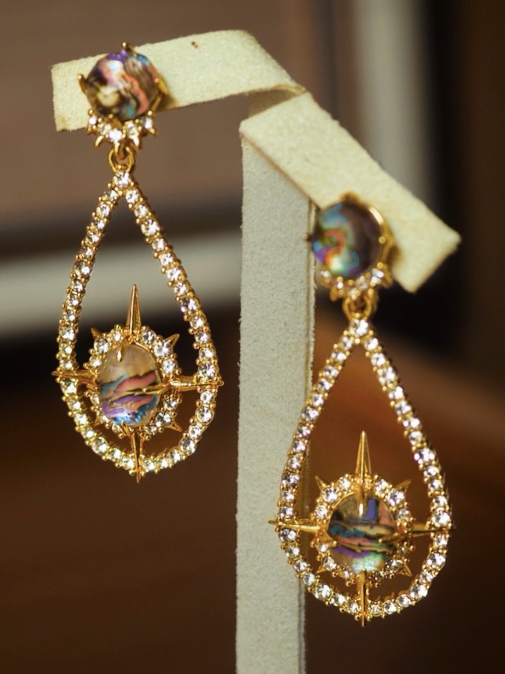 Alexis Bittar Crystal Teardrop Dangle Earrings